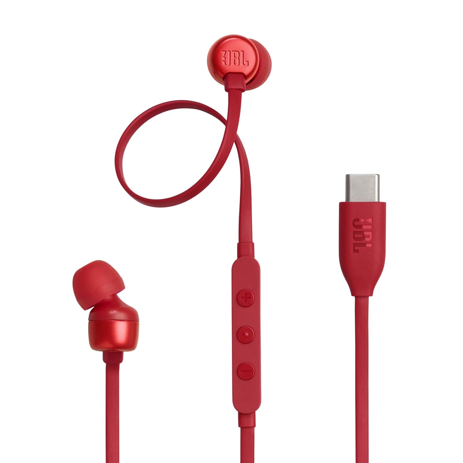 JBL Tune 310C Wired In-ear USB-C Headphones, Red