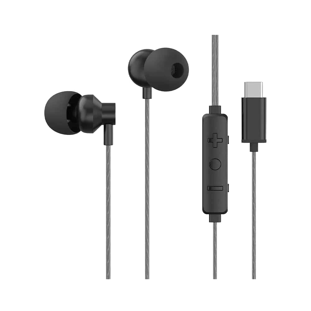 Écouteurs intra-auriculaires filaires de type C DHH-1127 de HP, noir