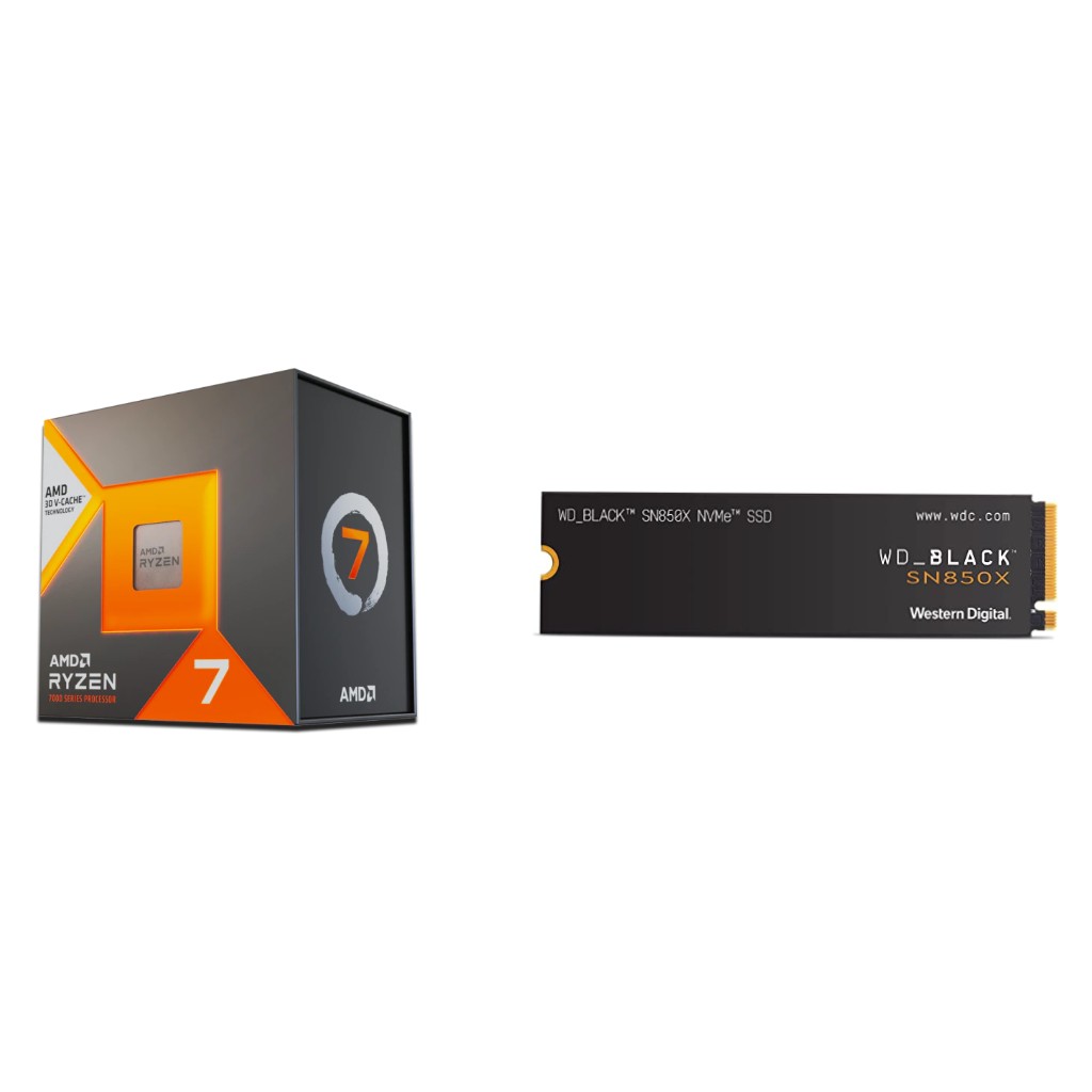 AMD Ryzen 7 7800X3D CPU + WD Black SN850X 2TB SSD