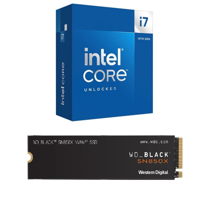 Intel Core i7-14700K CPU + WD Black SN850X 2TB SSD