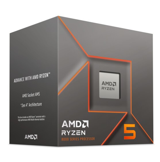 AMD Ryzen 5 8400F 4nm AI Processor with Wraith Spire Cooler