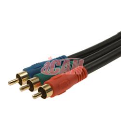 iCAN Premium 3RCA High Definition TV Component Video Cable - 25 ft.