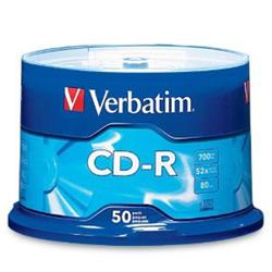 Verbatim CD-R 700MB 52X avec surface de marque, Broche 50 packs