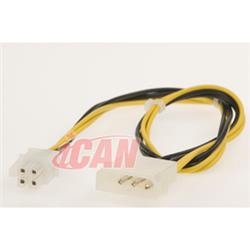 iCAN Internal PC Power Extension Cable w/P4 ATX Power Adapter  - 10"