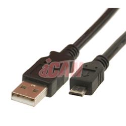 iCAN USB 2.0 Type-A Male to Micro B Male Cable, 3ft