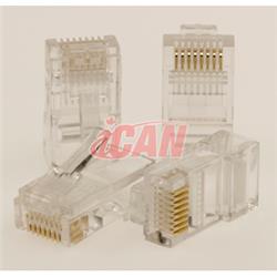 Connecteurs ICAN RJ45 Cat5e 50 microns 10 pièces