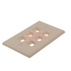 iCAN RJ45 Face Plate 6 Jack, White