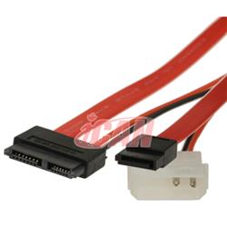 iCAN 20" SATA Data 7pin + Power 15pin Combo Cable for 2.5"/3.5" Drives
