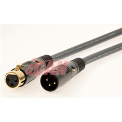 iCAN PREMIUM XLR M/F 22AWG ProAudio Silver Wires - 12 ft.
