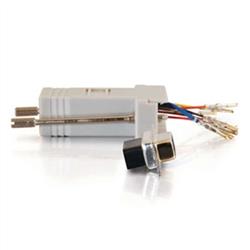 daptateur modulaire C2G RJ45 vers DB9 femelle série RS232 - gris