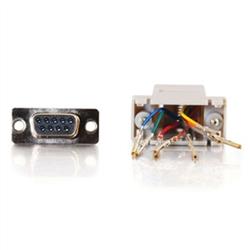 daptateur modulaire C2G RJ45 vers DB9 femelle série RS232 - gris