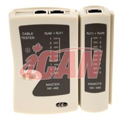 iCAN Cable Tester for RJ11 and RJ45 with Remote Module.