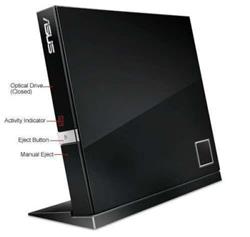 ASUS External Slim 6x Blu-ray Writer, USB 2.0, Black (SBW-06D2X-U)
