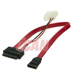 iCAN Slimline SATA 7P+6P avec alimentation 4P pour DVD Slimline