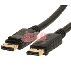 iCAN Premium DisplayPort 1080P Cable, Male to Male, Gold Plated, 15FT