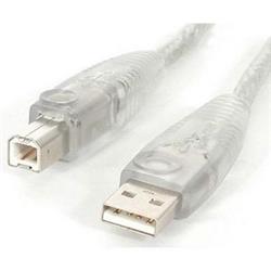 Câble USB 2.0 StarTech mâle de type A à mâle de type B de 15 pi transparent