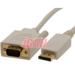 iCAN Premium 28AWG Gold DisplayPort Male to VGA Cable - 15 ft.