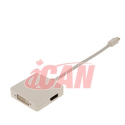 Adaptateur iCAN Mini Displayport (M) vers 3-en-1 (F) DVI, HDMI, Displayport(Open Box)