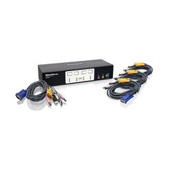 IOGEAR (GCS1804) - Commutateur KVMP à 4 ports avec concentrateur USB 2.0 et audio