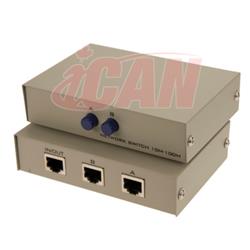 iCAN RJ45 100MHZ 2 In 1 Out Manual Switch, Push Buttom Type
