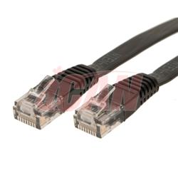 iCAN Flat Cat5e 350Mhz EIA/TIA-568B Networking LAN cable - 3ft (Black)