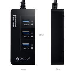 Orico Concentrateur USB 3.0 à 3 ports avec port RL Gigabit RJ45