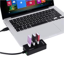 Orico Concentrateur USB 3.0 à 3 ports avec port RL Gigabit RJ45