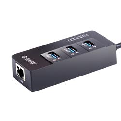 Orico Concentrateur USB 3.0 à 3 ports avec port RL Gigabit RJ45