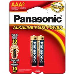 PANASONIC Piles alcalines AAA, paquet de 2