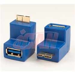 iCAN USB 3.0 A (F) to 90 Degree Micro B (M) Gold-plated Adapter