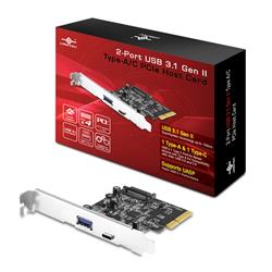 Vantec 2-Port USB 3.1 Gen II Type A/C PCIe Host Card (UGT-PC371AC)