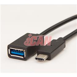 iCAN SuperSpeed USB3.1 (Gen 1) for Type C (M) to Type A (F) 6in Dongle
