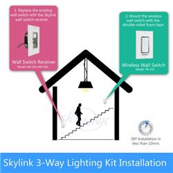SKYLINK Wireless 3-Way On/Off/Dimmer Kit with Snap-on Cover (SK-7A)