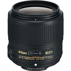 Nikon (2215) - Objectif AF-S NIKKOR 35 mm f/1.8G ED -- Monture F / format FX, Une lentille asphérique, Un élément à dispersi...