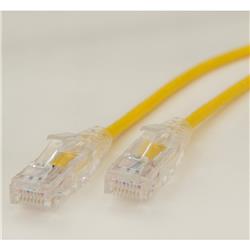 Câble de raccordement LAN iCAN Super Slim Premium Cat6 Gigabit, jaune, 5 pieds