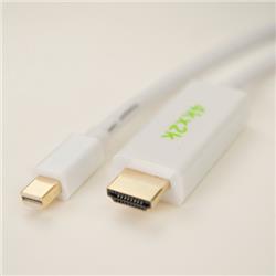Câble iCAN Mini DisplayPort (M) 1.2 vers HDMI (M) 2.0 UHD, doré, 0,9 m