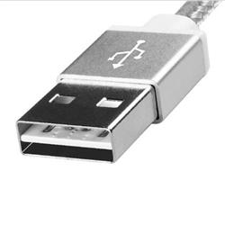 ADATA Woven Metallic Braided Micro USB Cable, Silver