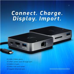 OWC Portable dock with 1Gb/s Ethernet and integrated c