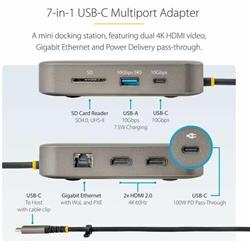 StarTech.com USB C Docking Station, Dual 4K 60Hz HDMI