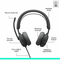 Logitech Zone Wired 2 for Business (Teams Version) - (981-001608)