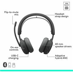 Logitech Zone Wireless 2 ES for Business - (Teams Version) - 981-00149