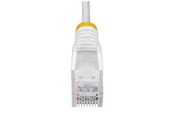 5ft White Slim CAT6 Ethernet Cable, Snagless, 100W PoE, UTP, LSZH, 28A