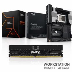 AMD Ryzen Threadripper 9960X CPU + ASUS PRO WS TRX50-SAGE WIFI A Motherboard + Kingston FURY Renegade Pro 128GB (4x32GB)