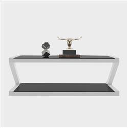iCAN Tempered Glass Top TV Stand