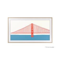 SAMSUNG 50" "The Frame" Customizable Basic Bezel - Teak