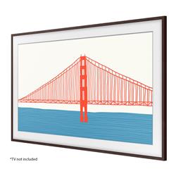 SAMSUNG 75" "The Frame" Customizable Basic Bezel - Brown