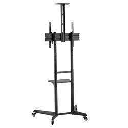 Brateck Versatile & Compact Steel TV Cart (Black)