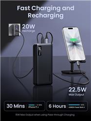 UGREEN 20000mAh Power Bank with 3-port