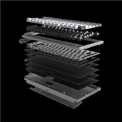 Luminkey 75V2 Tri-Mode 75% Full 6063 Aluminum Keyboard, Aurora Silver