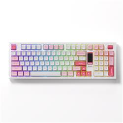 Akko 5098B Customizable Tri-Mode Mechanical Keyboard, Classic Pink Opt